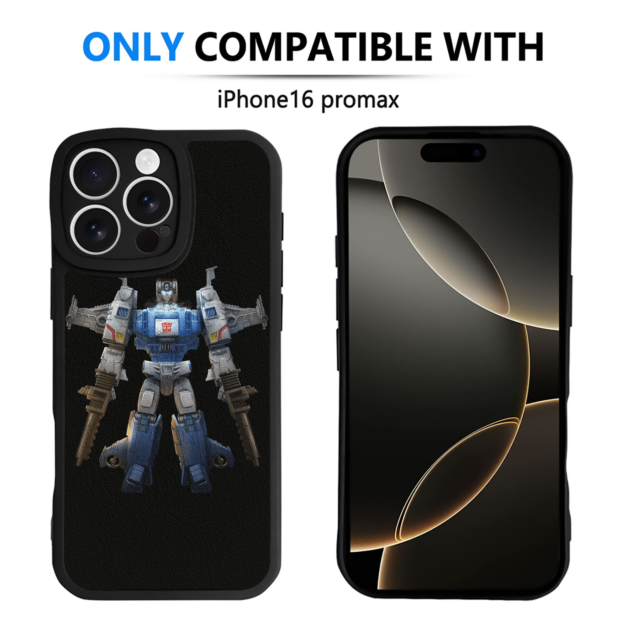 （画像用） Transformers トランスフォーマー 【iPhone 16シリーズ対応】シリコンスマホケース（レザー調） 材質：シリコン